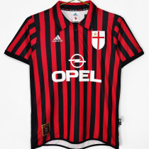 1999/2000 AC Milan Home Retro Soccer Jersey