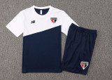 2025 Sao Paulo  White Sapphire Blue Training Jersey(A Set)