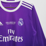 2016/17 RM Purple Away Retro Long Sleeve Jersey 带胸前小字