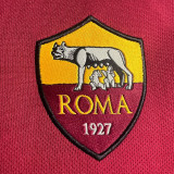 2017/18 Roma Home Red Retro Long Sleeve Soccer Jersey