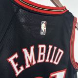 2026 76ers EMBIID #21 Black Retro NBA Jerseys 热压