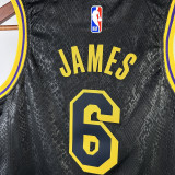 Lakers JAMES #6 Black Kids NBA Jersey