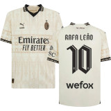 RAFA LEãO #10 AC Milan x PUMA x Pleasures 4Th Fans Jersey 2023/24  欧冠体 ★★