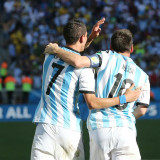 2014 Argentina Home Retro Soccer Jersey
