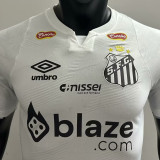 2024/25 Santos Home White Player Version Jersey （ALL PATCH)全广告