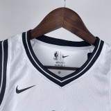 Nets DURANT #7 White Kids NBA Jersey 热压