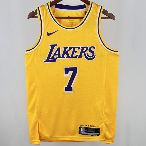 2025 Lakers ANTHONY #7 Yellow NBA Jerseys 热压