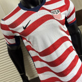 2026/27 U.S Home White And Red Player Version Soccer Jersey 背后是空白