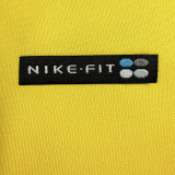 1998 Brazil Home Yellow Retro Long Sleeve Jersey (No small fonts on the chest)