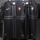 2013 Portugal Away Black Retro Player Version Long Sleeve Jersey 球员版 长袖