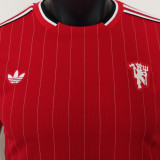 2025/26 M Utd Red Retro Style Player Version Soccer Jersey