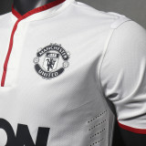 2013/14 M Utd Away White Retro Player Version Soccer Jersey