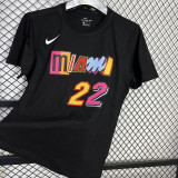 2025 Miami HEAT BUTLER #22 Black High Quality Casual T-Shirt T150