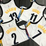 2021 Nets IRVING #11 City Edition White NBA Jerseys Hot Pressed