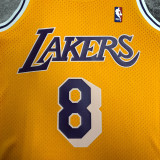 2023 Lakers BRYANT #8 Yellow Retro NBA Jerseys 热压