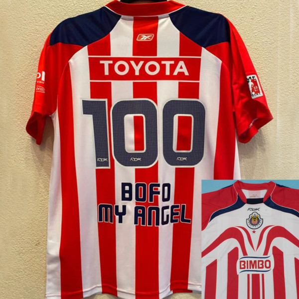 BOFO MY ANGEL #100 Chivas Home Retro Soccer Jersey  2006/2007 ★★