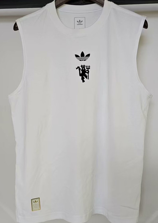 2025 M Utd White Pure Cotton Vest Jersey