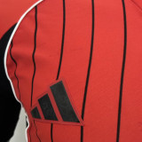 2025/26 M Utd Red Baseball Player Version T-Shirt  硅胶版
