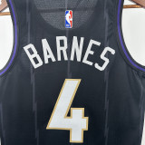 2025 Timberwolves BARNES #4 Black  NBA Jerseys 热压