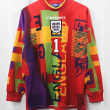 1996 England Goalkeeper Retro Long Sleeve  Jersey