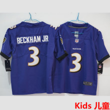 BECKHAM JR #3 Baltimore Ravens Kids NFL Jersey 乌鸦