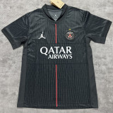 2025/26 PSG 1:1 Quality 4th Black Grey Fans Soccer Jersey  Have Star 带星