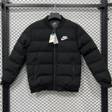 2026/27 NK Black Baseball Cotton Windbreaker Jacket BQ7708 白标