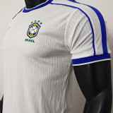 1998 Brazil White Retro Player Version Soccer Jersey 球员版