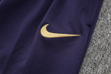 2024 PSG Dark Purple Hoody Zipper Jacket Tracksuit