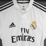 2018/19 RM Home White Retro Player Version Soccer Jersey 球员版带胸前章