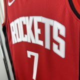 Rockets DURANT #7 Red NBA Jersey