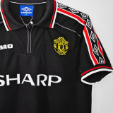 1998/99 M Utd Black Retro Soccer Jersey