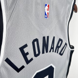2021 Spurs LEONARD #2 Grey NBA Jerseys