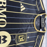 2025/26 Los Angeles Home Black Fans Soccer Jersey 队微上带星