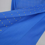 2010 Brazil Away Blue Retro Soccer Jersey