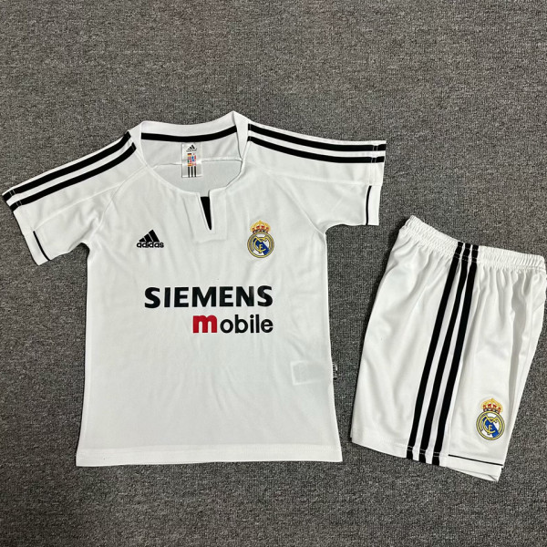 2003/04 RM Home White Retro Kids Soccer Jersey