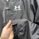 2025 UA Velvet Thickened Warm Black Outdoor Jacket #F4加绒冲锋衣