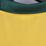 1988 Brazil Home Yellow Retro Soccer Jersey
