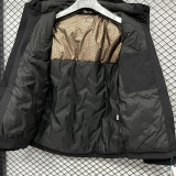 2025 PSG Jordan Cotton Thickened Warm Black Outdoor Jacket #A805加棉冲锋衣