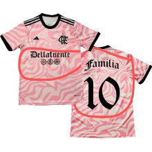 Familia #10 Flamengo Pink Fans Soccer Jersey 2023 带胸前广告 ★★