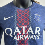 2025/26 PSG Home Blue Player Version Long Sleeve Soccer Jersey