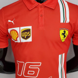 2022 Ferrari F1 Charles Leclerc #16 POLO Team T-Shirt 背后16