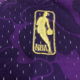 1993 Lakers BAPE×M&N #93 Purple NBA Jerseys