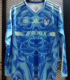 2025/26 Tigres Away Blue Long Sleeve Soccer Jersey