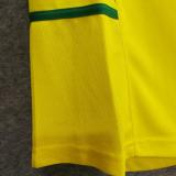 2002 Brazil Home Yellow Retro Soccer Jersey