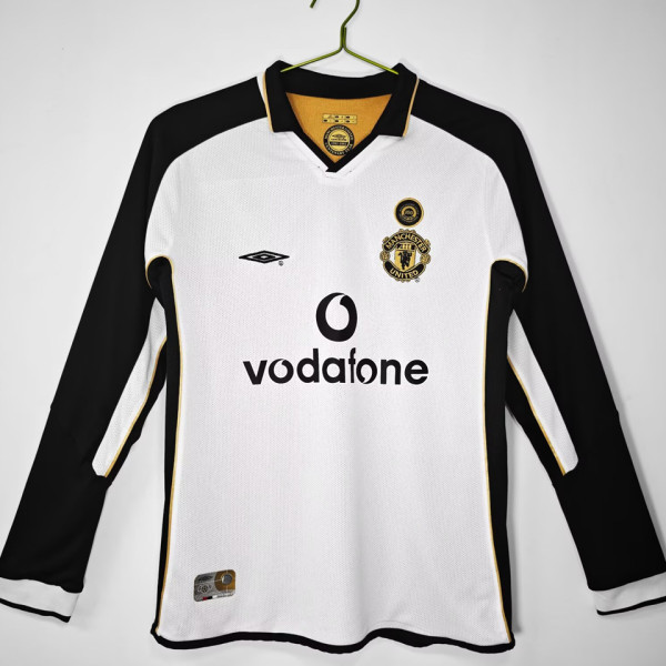 2001/02 M Utd 100th Centenary Long Sleeve Reversible Retro Soccer Jersey
