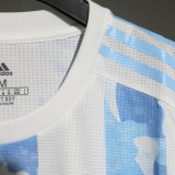 2021 Argentina Home Player Version Retro Soccer Jersey