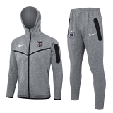 22024/25 England  Grey Hoody Zipper Jacket Tracksuit
