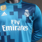 2017/18 RM Third Retro Player Version Long Sleeve Soccer Jersey  球员版带胸前章