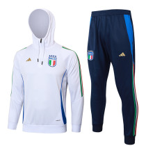 2025 Italy White Hoody Zipper Jacket